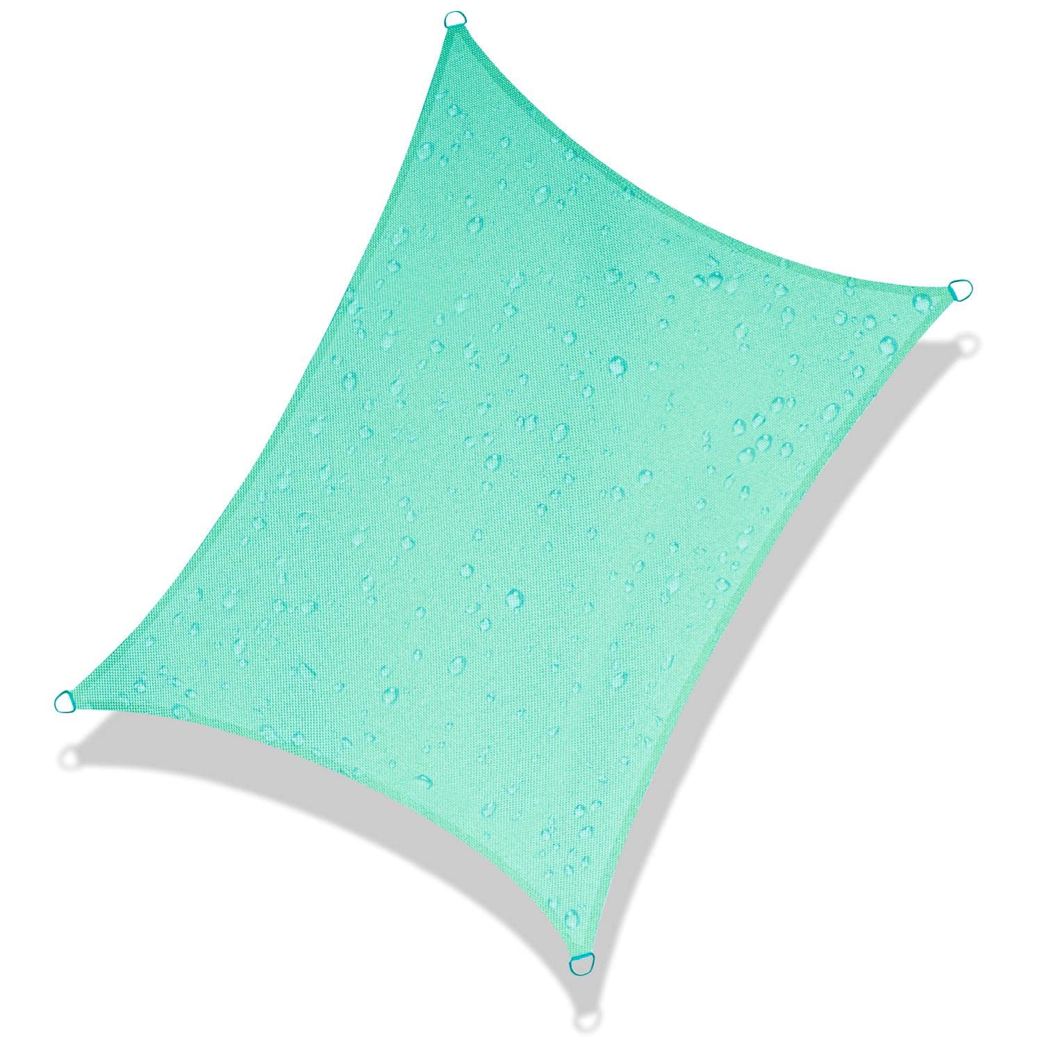 Artpuch 12'x16' Waterproof Sun Shade Sail Canopy - 185GSM UV-Resistant Rectangle Outdoor Shade Cover for Patio, Backyard, Garden & Playground - Turquoise Sun Protection for Outdoor Relaxation & Play Areas