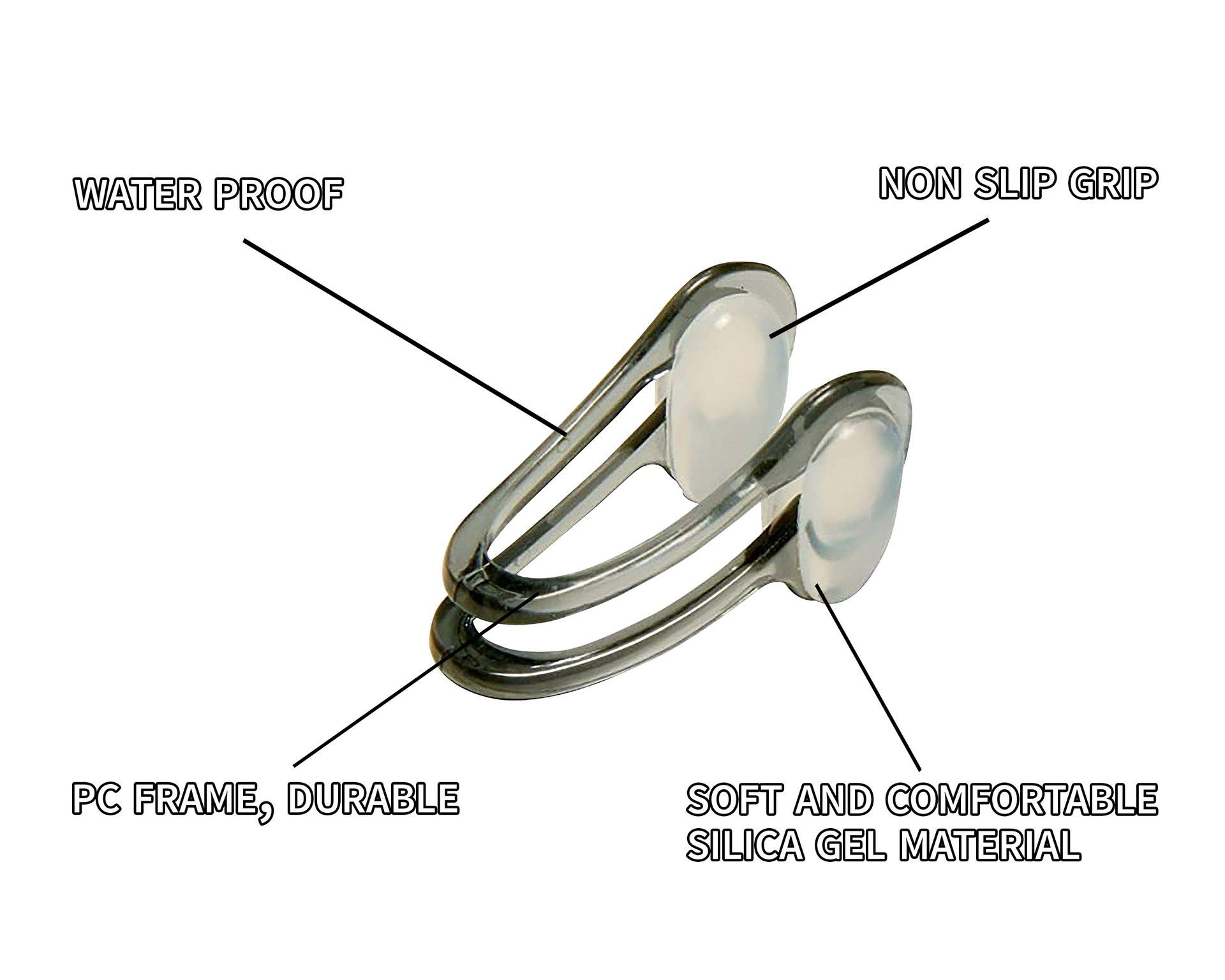 Swimming Nose Clips for Adults - Waterproof Nose Plugs for Swim Training & Snorkeling
