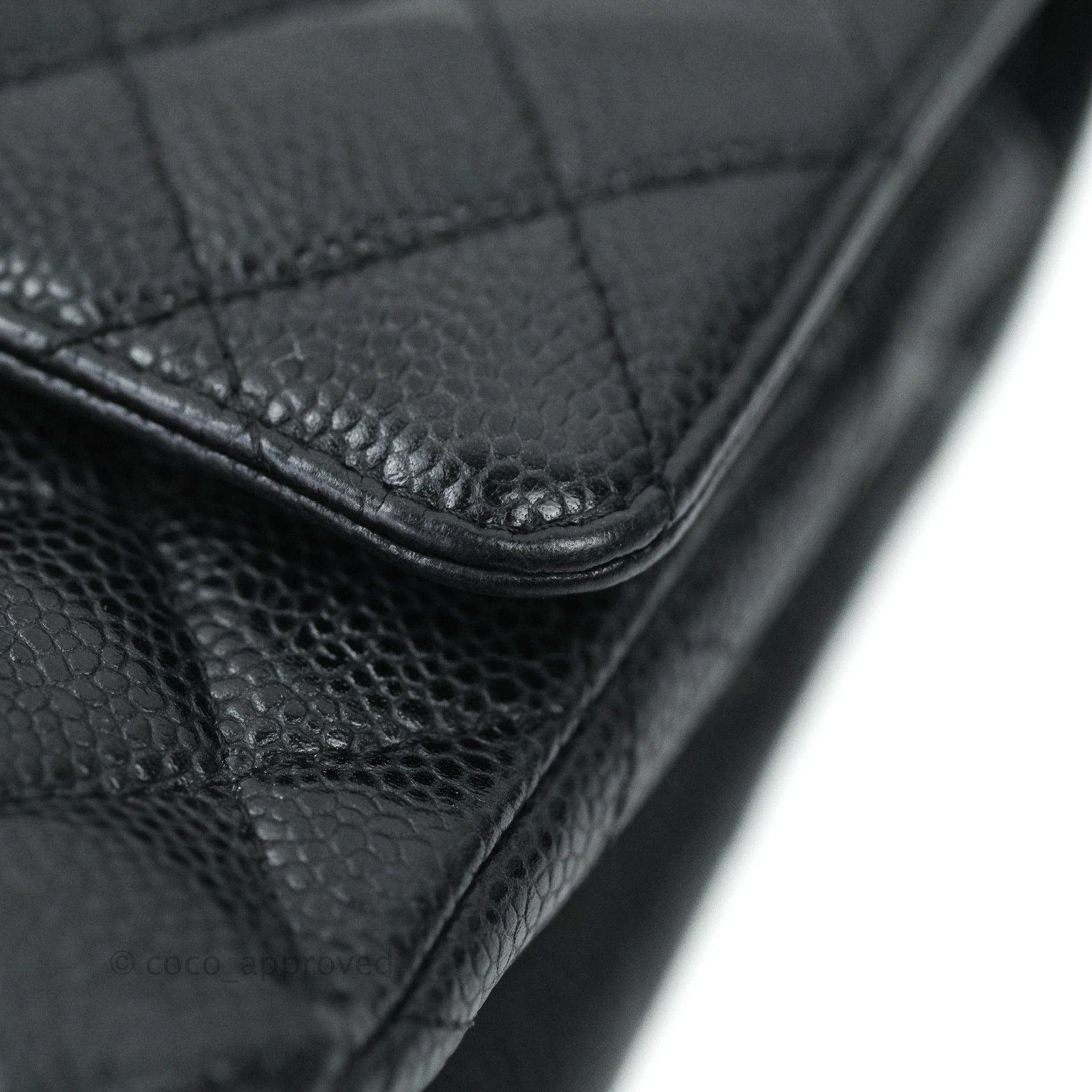 Chanel Classic M/L Medium Double Flap Bag Black Caviar Leather with Silver Hardware - Luxury Designer Handbag for Women, Perfect for Work, Evening Events & Special Occasions