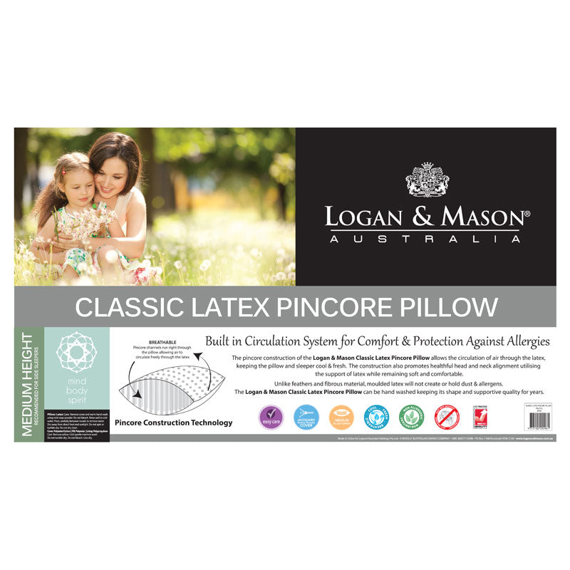 Classic Latex Pincore Pillow - Orthopedic Support for Neck & Back Pain Relief - Perfect for Side Sleepers & Pressure Relief at Home or Travel