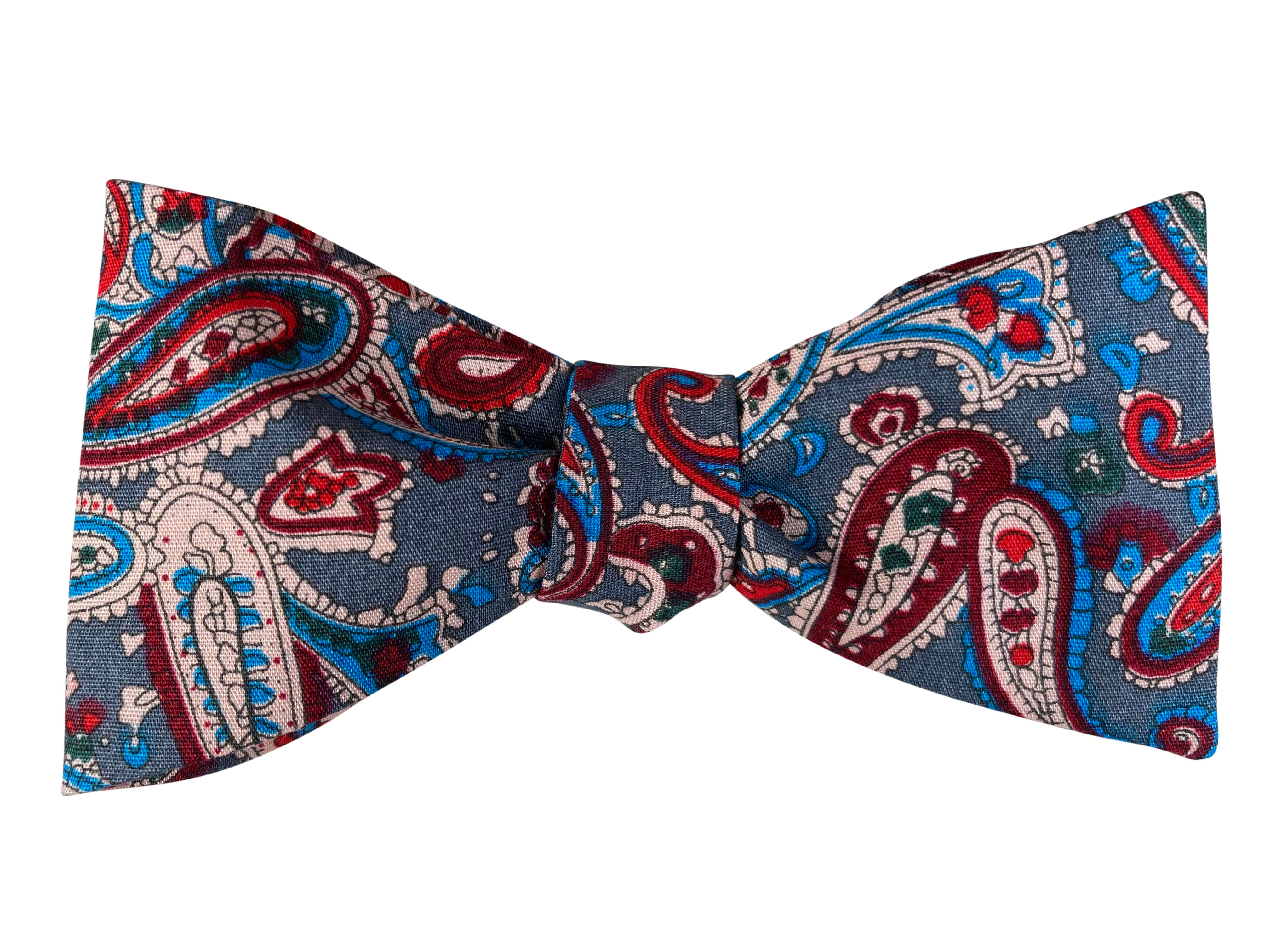 Stylish Grey & Burgundy Paisley Bow Tie for Men - Perfect for Weddings, Prom & Formal Events