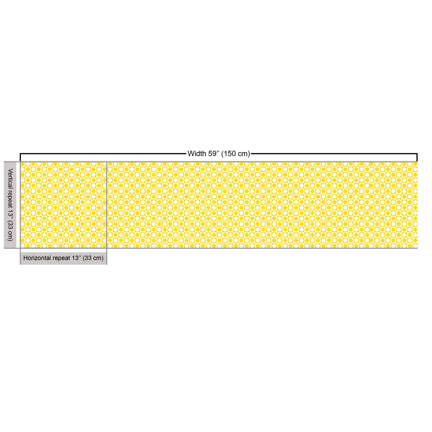 Ambesonne Yellow Fabric - Modern Geometric Print for Upholstery & Home Decor