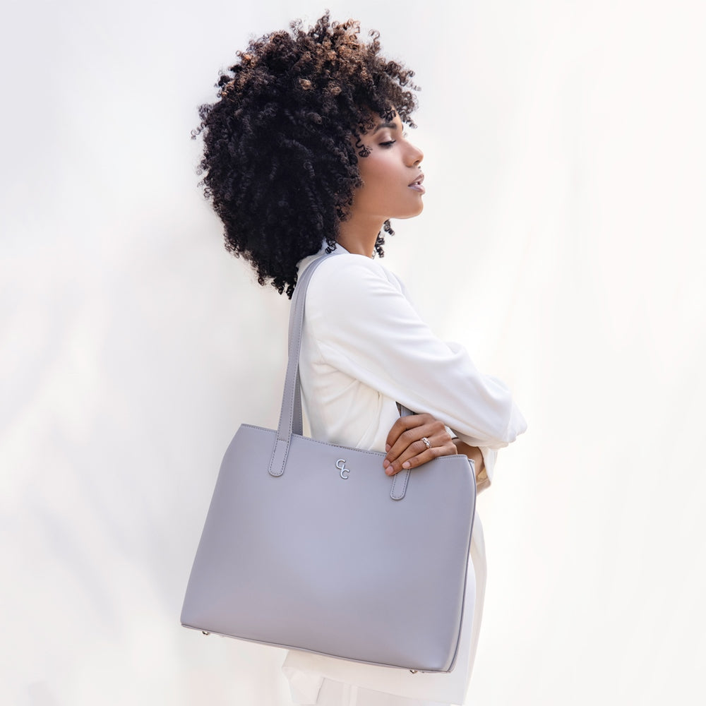 Stylish Galway Crystal Fashion Large Tote Bag for Women - Premium Grey Handbag for Work, Travel & Shopping