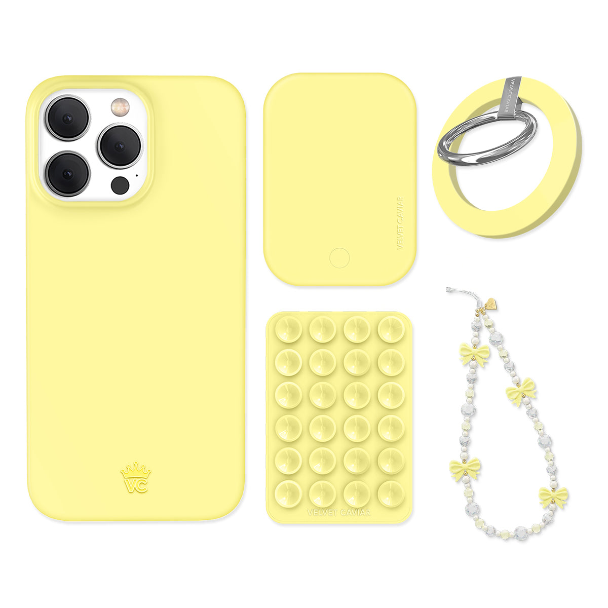 Butter Yellow iPhone Case with Grip - Shockproof & Anti-Slip Phone Cover for iPhone 14/13/12/11 Pro Max - Perfect for Gym, Running & Outdoor Activities