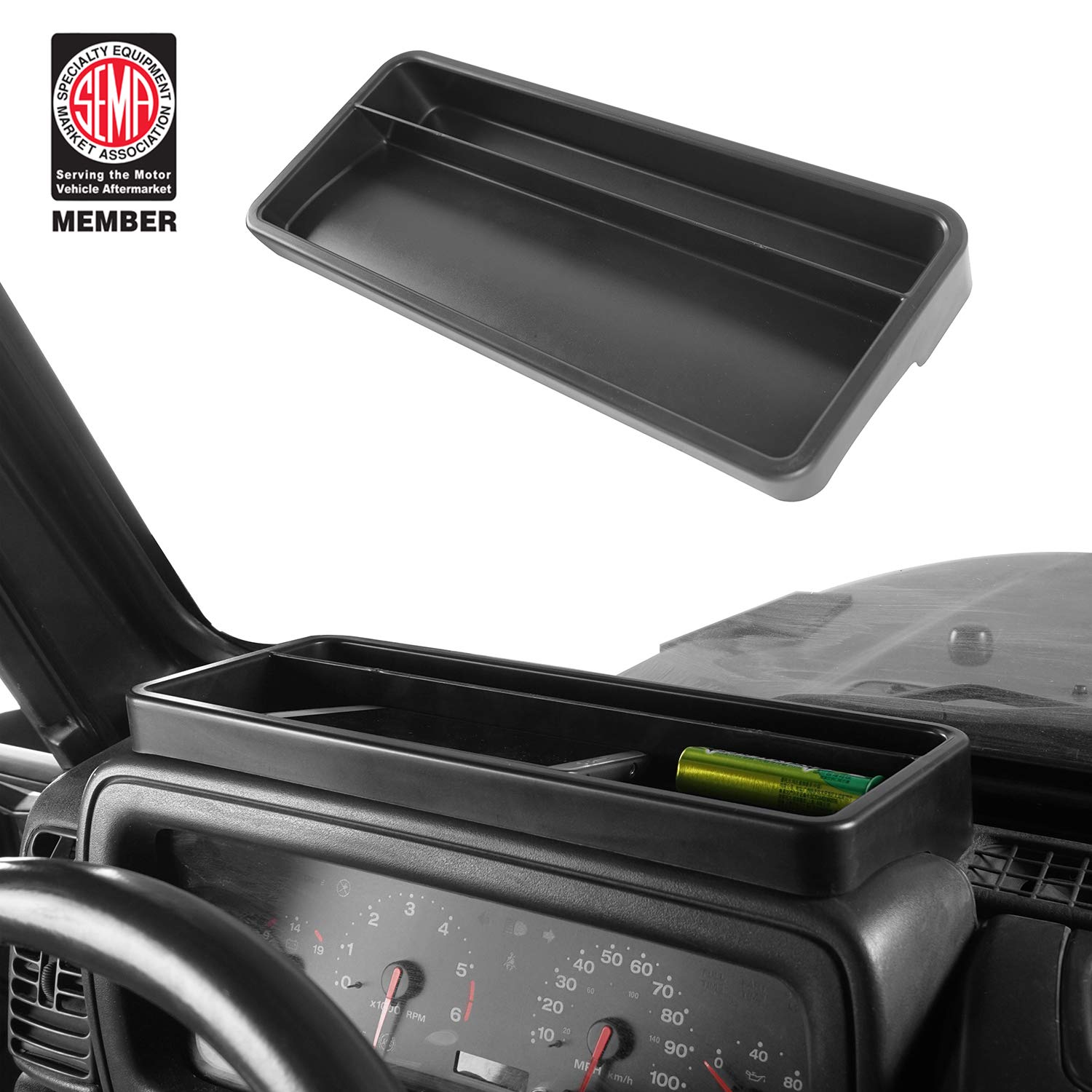 Jeep Wrangler TJ (1997-2006) Dashboard Organizer Tray - Phone, Key & Wallet Storage Box | Perfect for Off-Roading & Adventure Trips