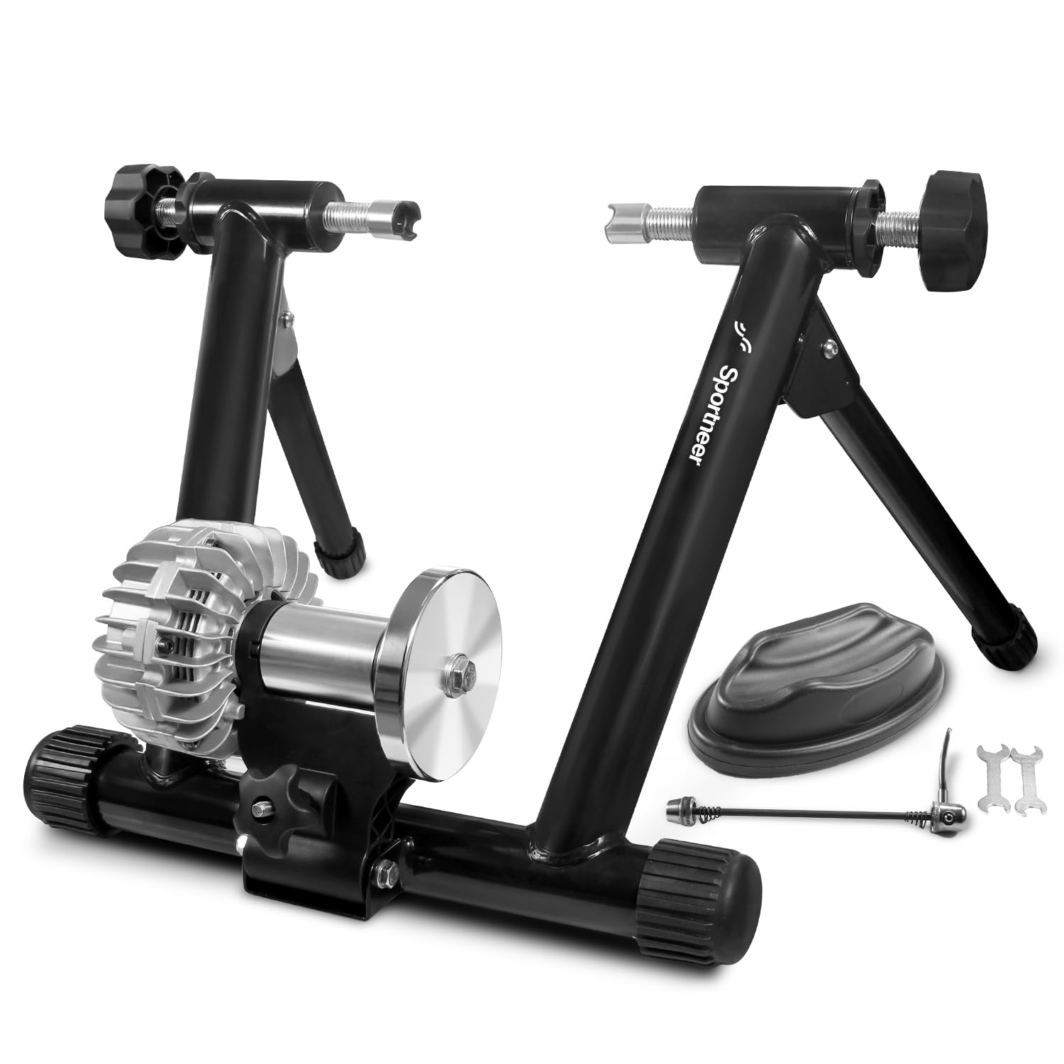 Sportneer Fluid Bike Trainer Stand for Indoor Cycling - Auto Resistance Control for 26-29
