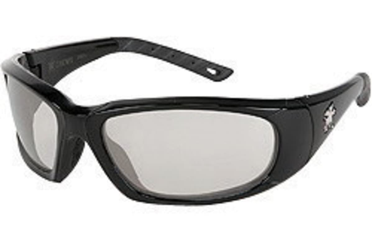 Crews ForceFlex Ultra-Flexible Safety Glasses - Black TPU Frame, Clear Anti-Fog Anti-Scratch Polycarbonate Lens - 12 Pack - Ideal for Construction, Woodworking, Lab Work & Outdoor Activities