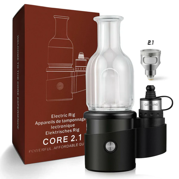 Crossing Core 2.1 E Rig Kit with Free Dab Pen - Portable Electric Dab Rig for Concentrates | Perfect for Home Use & On-the-Go Dabbing