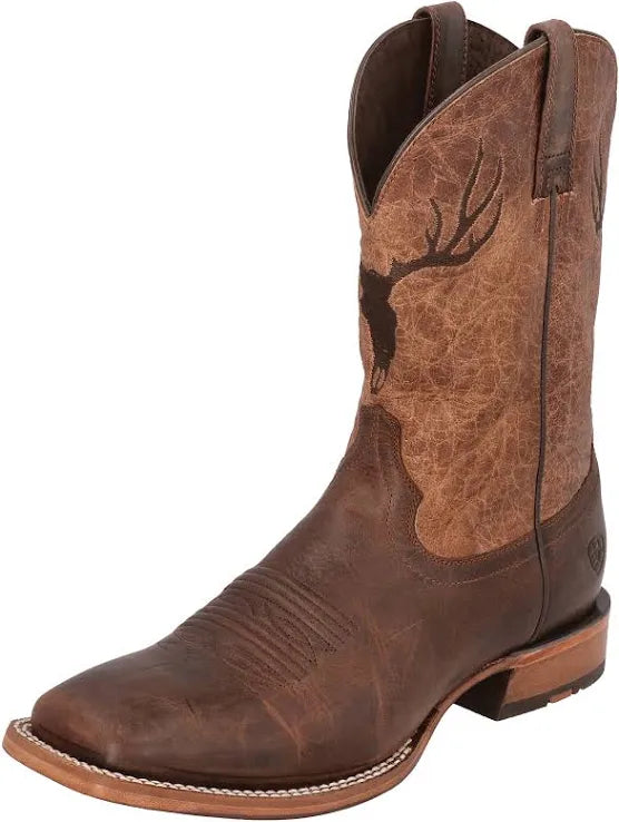 Ariat Crosshair Square Toe Western Boots for Men - Durable Leather Cowboy Boots with Comfortable Fit - Perfect for Rodeo, Ranch Work and Country Fashion