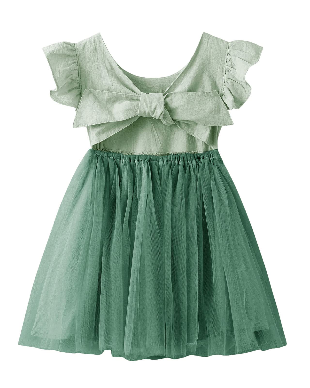 Dutebare Girls Tulle Tutu Dress - Linen Ruffle Sleeveless Princess Party Dress for Toddlers | Perfect for Birthday Parties, Photo Shoots & Special Occasions