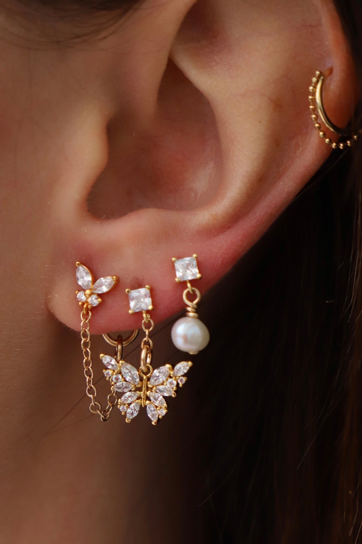 Claire Pearl Stud Earrings - Elegant & Hypoallergenic Jewelry for Women | Perfect for Weddings, Parties & Everyday Wear