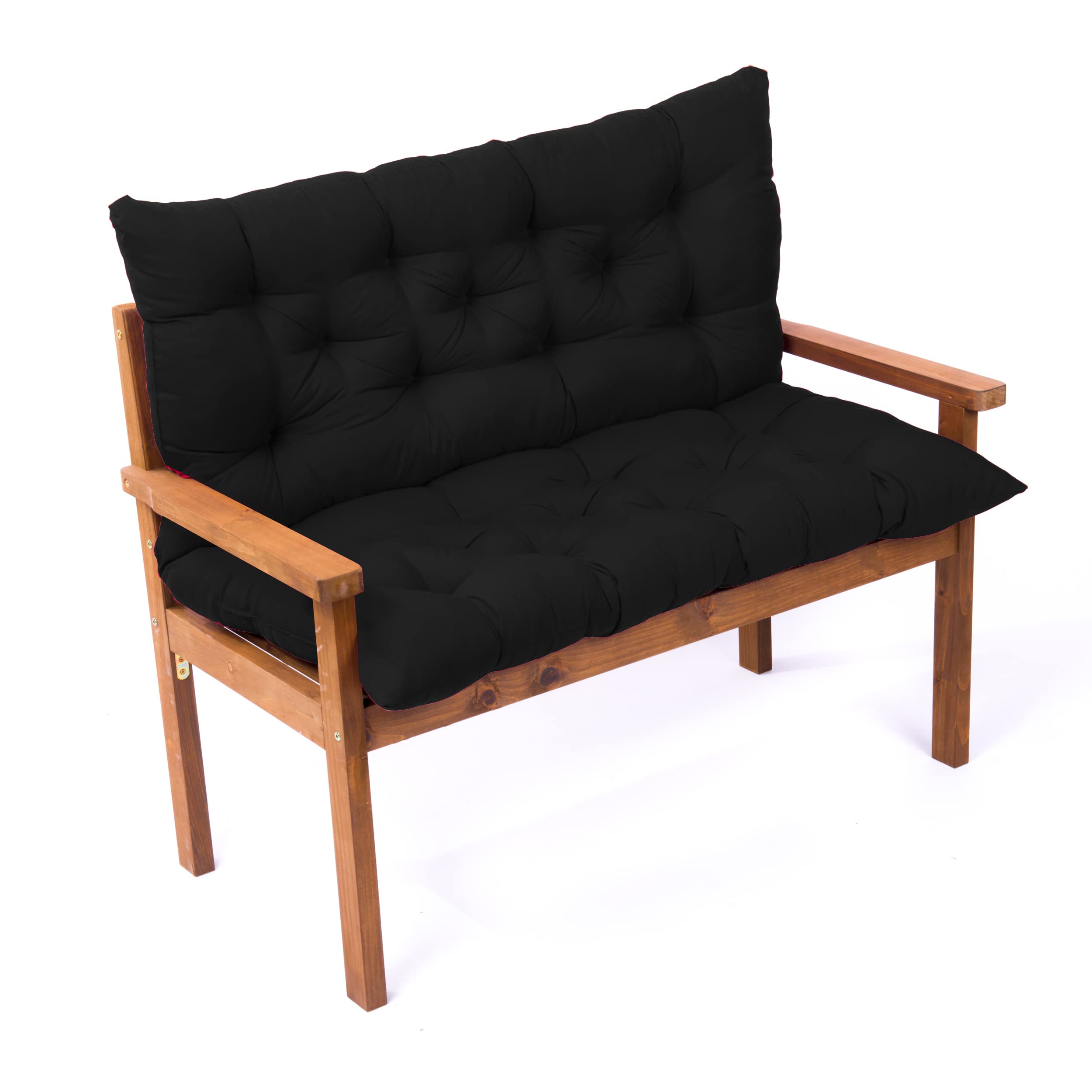 Outdoor Rocking Chair Cushion with Backrest - 3 Inch Thick Bench Seat Pad - 59x40 Inch Light Gray Cushion for Patio, Garden, Swing & Outdoor Furniture - Perfect for Relaxing in Your Backyard or Porch