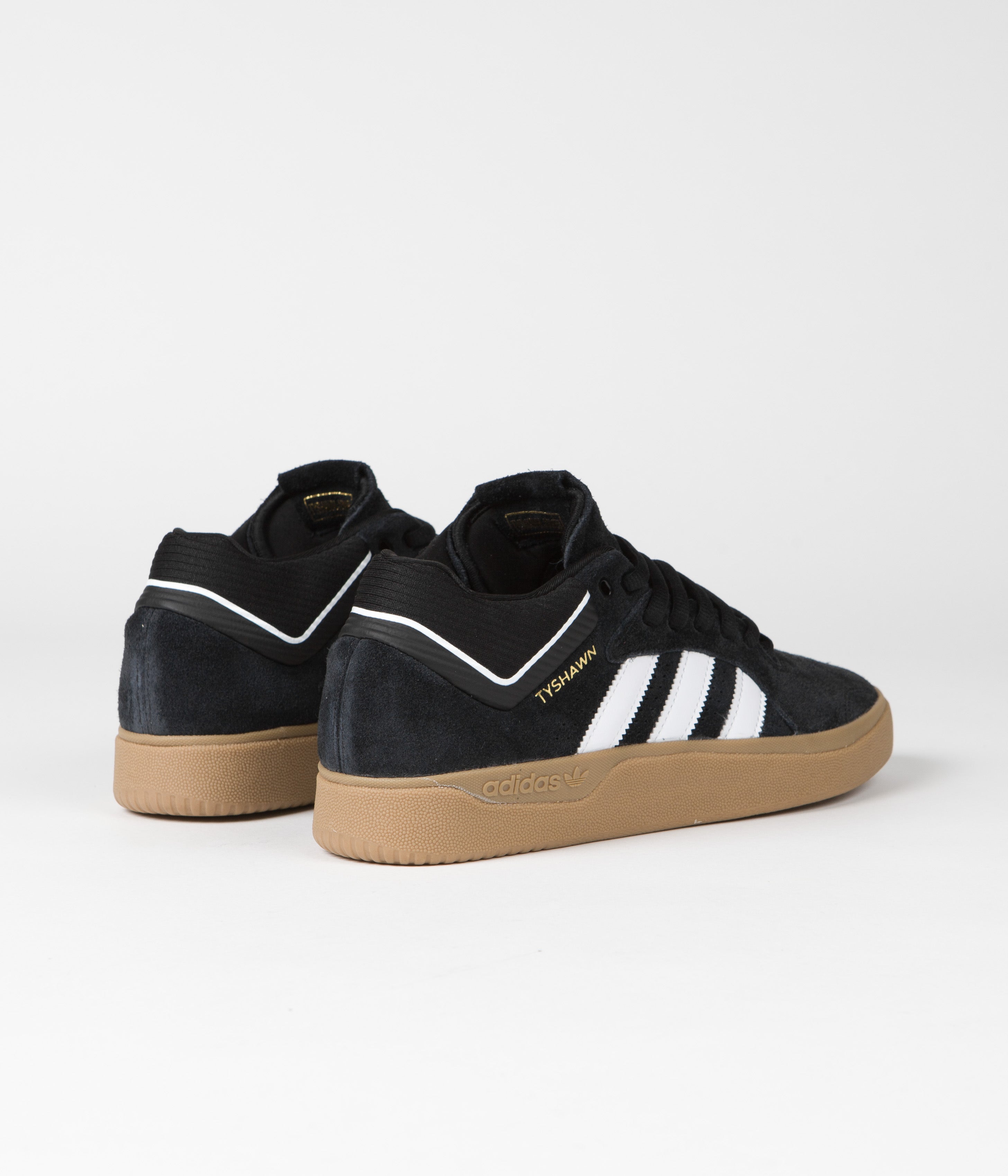 Adidas Tyshawn Shoes for Men - Core Black/FTWR White/Gold Metallic - Running, Gym & Casual Wear Sneakers