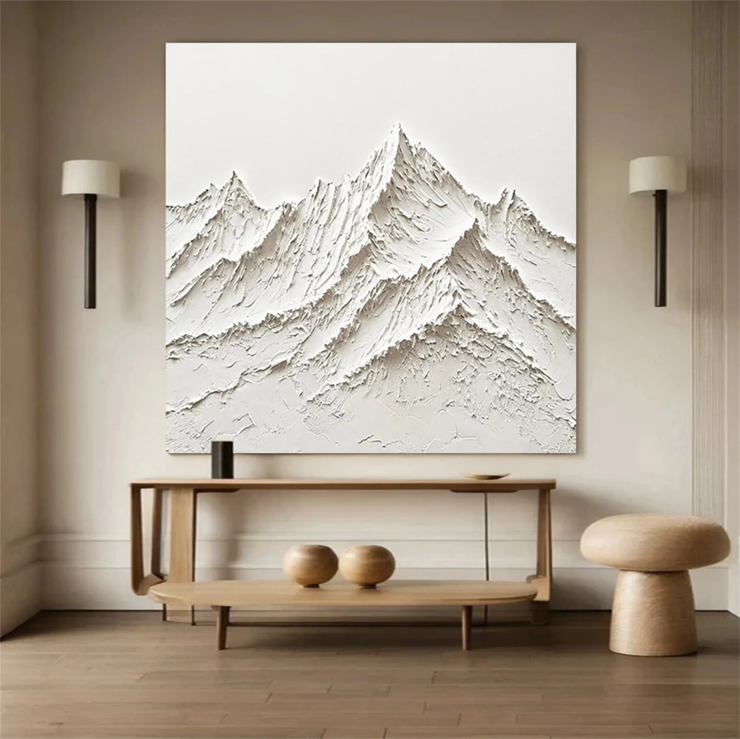 Minimalist Textured Plaster Art Painting - Modern Abstract Wall Decor for Living Room, Bedroom & Office #MM266