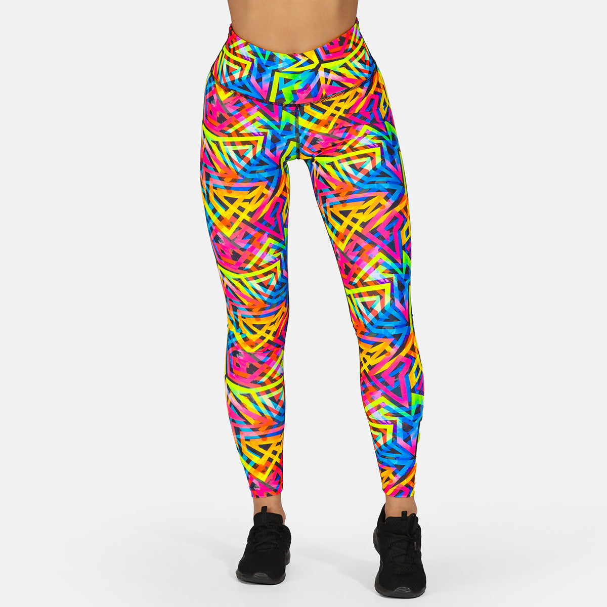 High Waist Prism Leggings for Women - Yoga, Running & Workout - Shiny & Reflective Activewear for Gym & Fitness