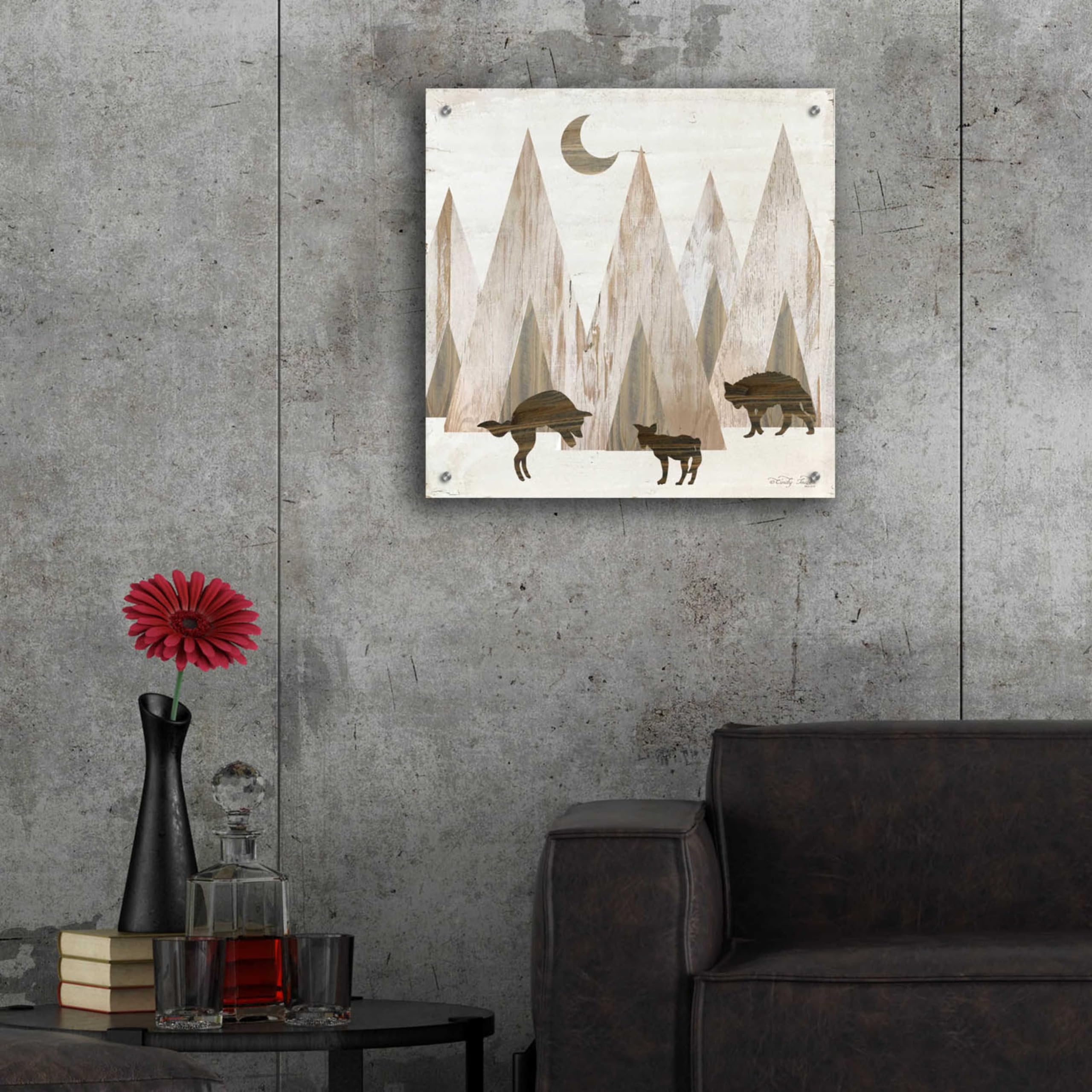 Epic 'Night Play' Acrylic Glass Wall Art by Cindy Jacobs - 24