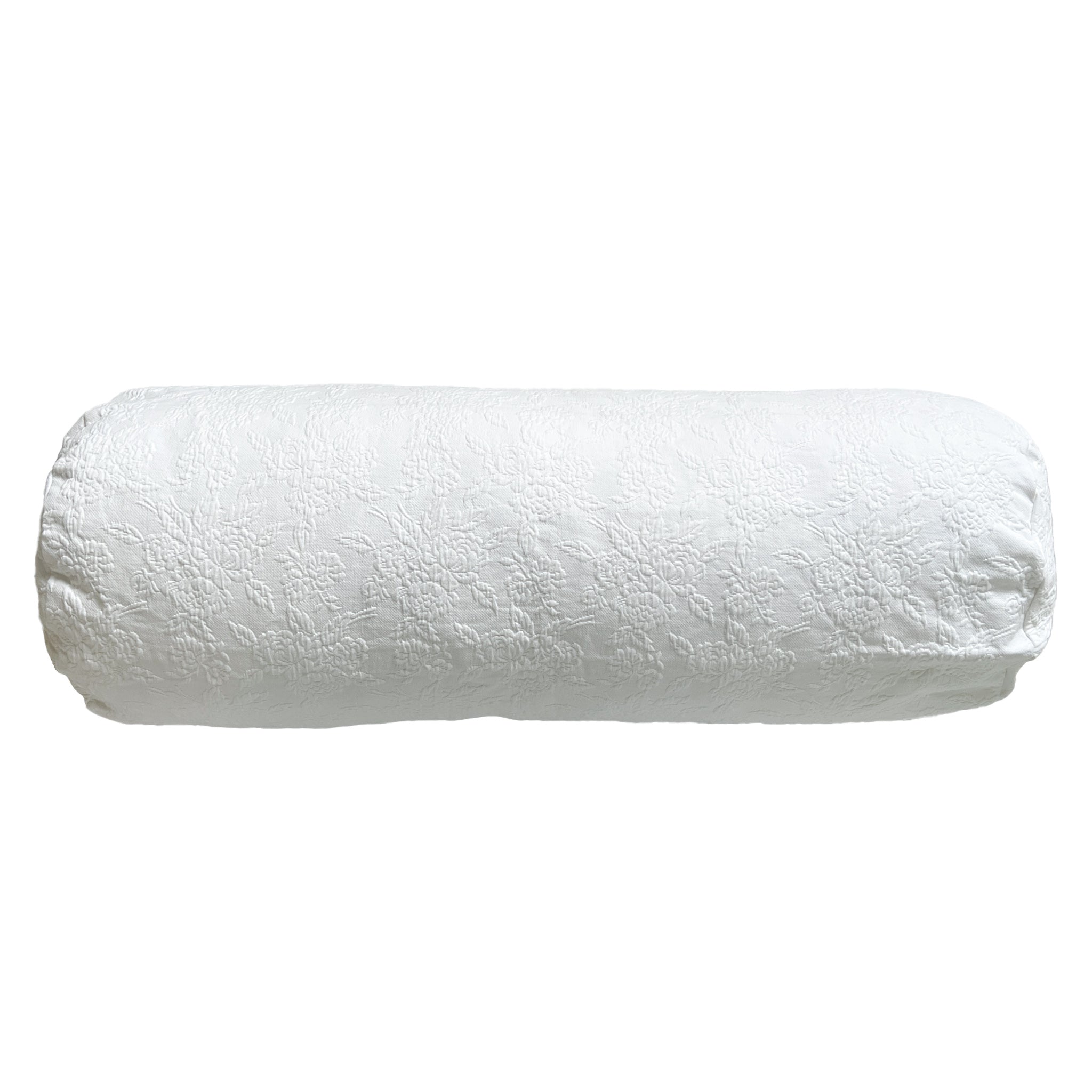 Luxury Rose Matelassé Bolster Pillow 14x40 - Decorative Couch Pillow for Living Room, Bedroom & Nursery - Soft & Stylish Home Decor Accent