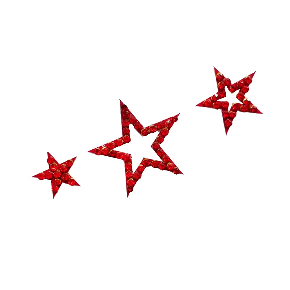 Comet Busters Red Stone Temporary Body Tattoo Jewelry (BJ185) - Perfect for Halloween, Cosplay, and Festival Body Art