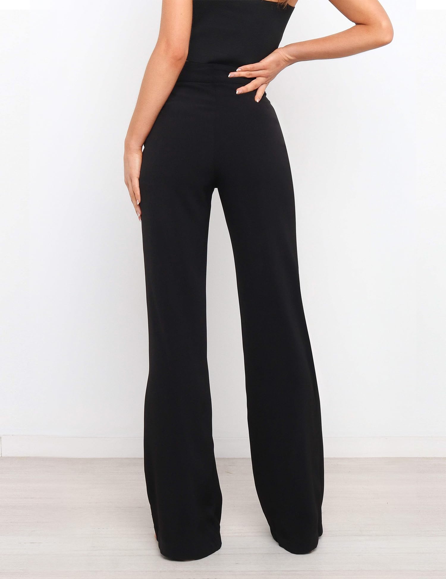Women's High Waist Casual Dress Pants - Lightweight Wide Leg Office Trousers with Pockets | Comfortable Work Pants for Business & Professional Wear | Perfect for Office, Business Meetings & Formal Occasions