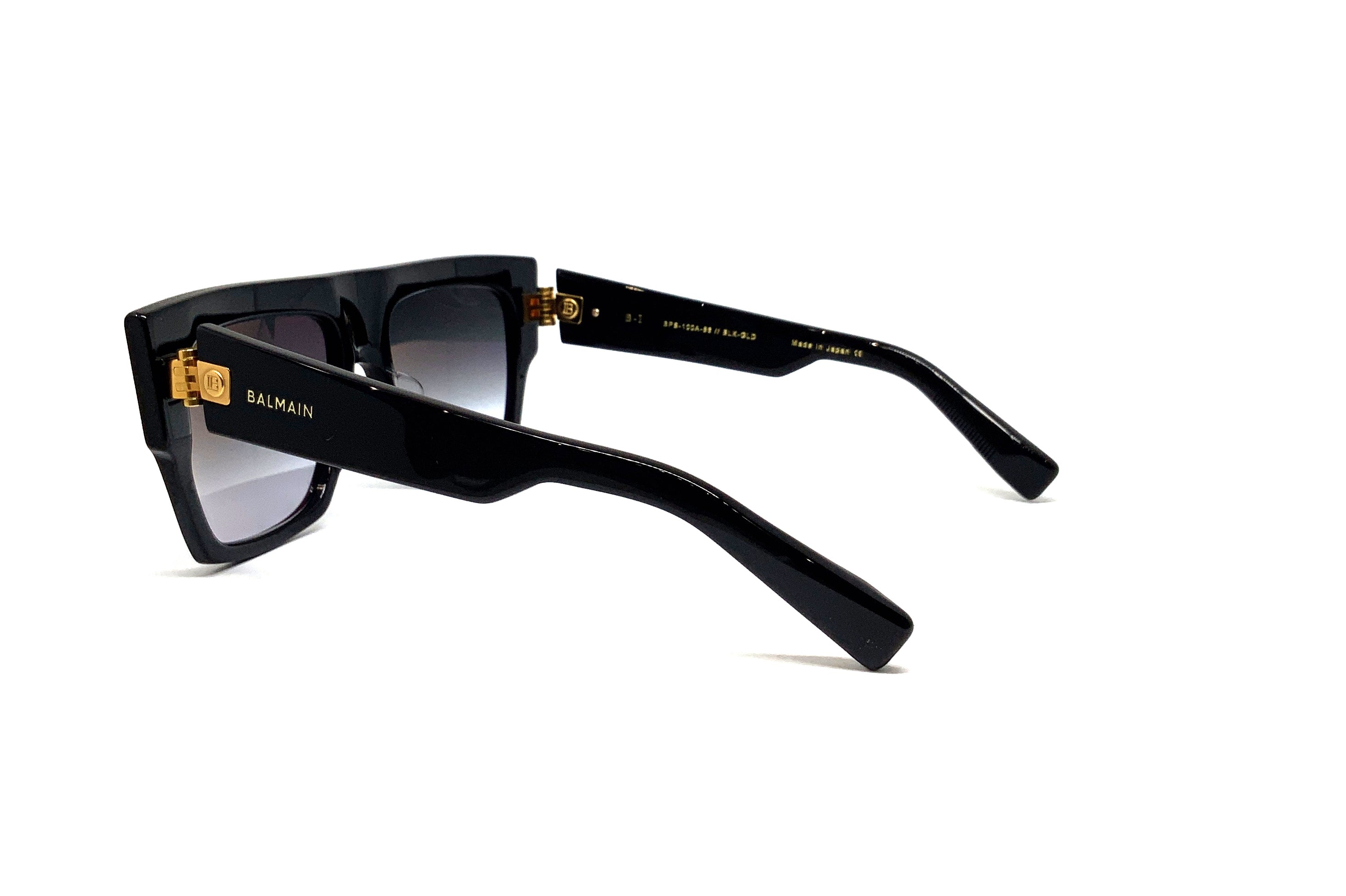 Balmain B I Sunglasses - Black & Gold Aviator Style for Men & Women | UV Protection, Luxury Fashion Accessory for Outdoor, Travel & Daily Wear