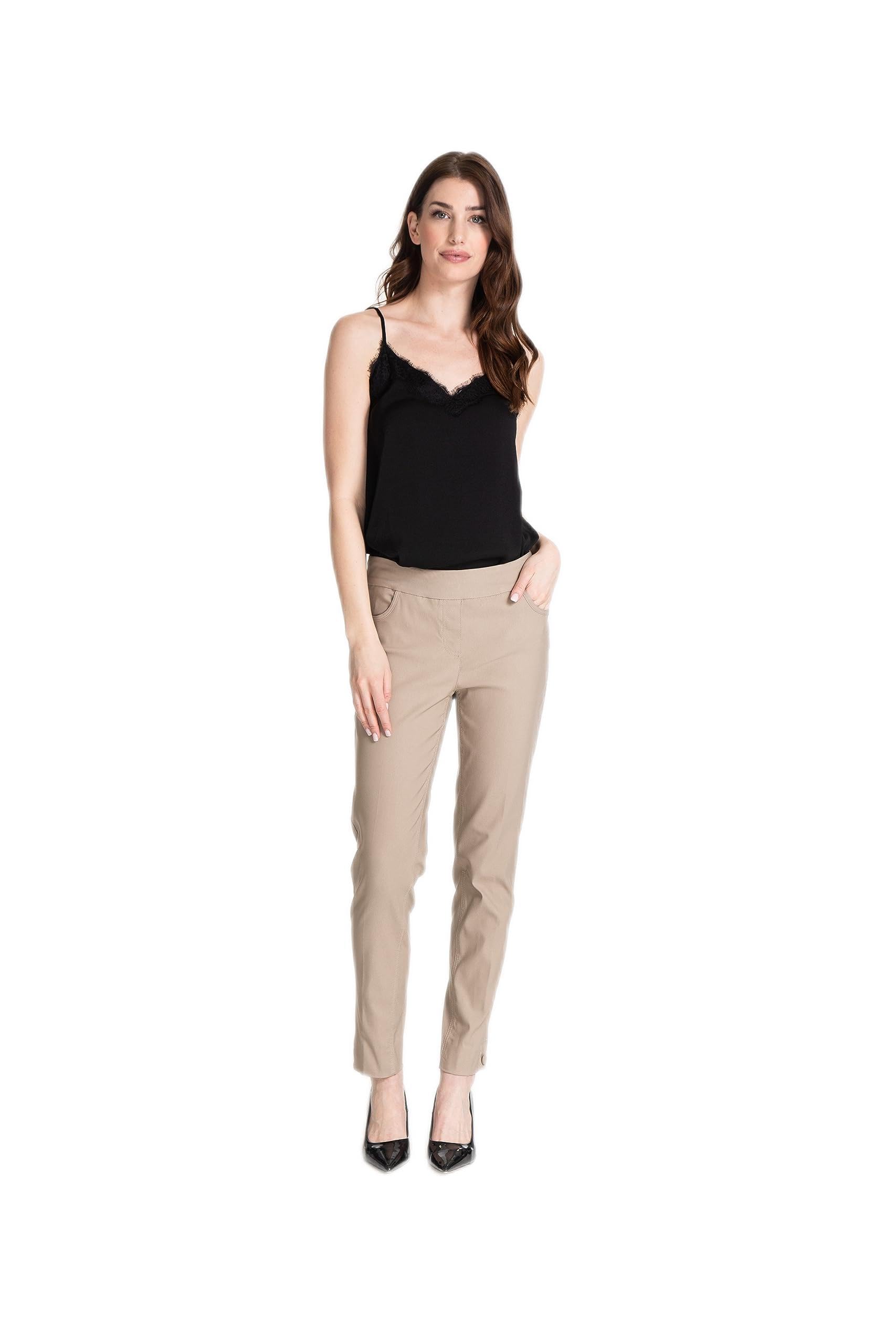 SLIM-SATION Women's Ankle Pants - Stretchy Pull-On for Work & Travel
