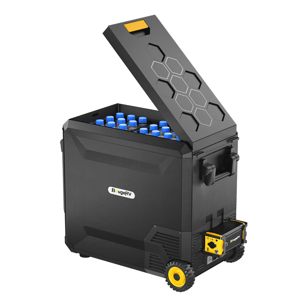 BougeRV ASPEN 50 PRO 12V Portable Car Refrigerator with IceDrive™ Technology & 220Wh Battery - Perfect for Camping, Road Trips, and Outdoor Adventures