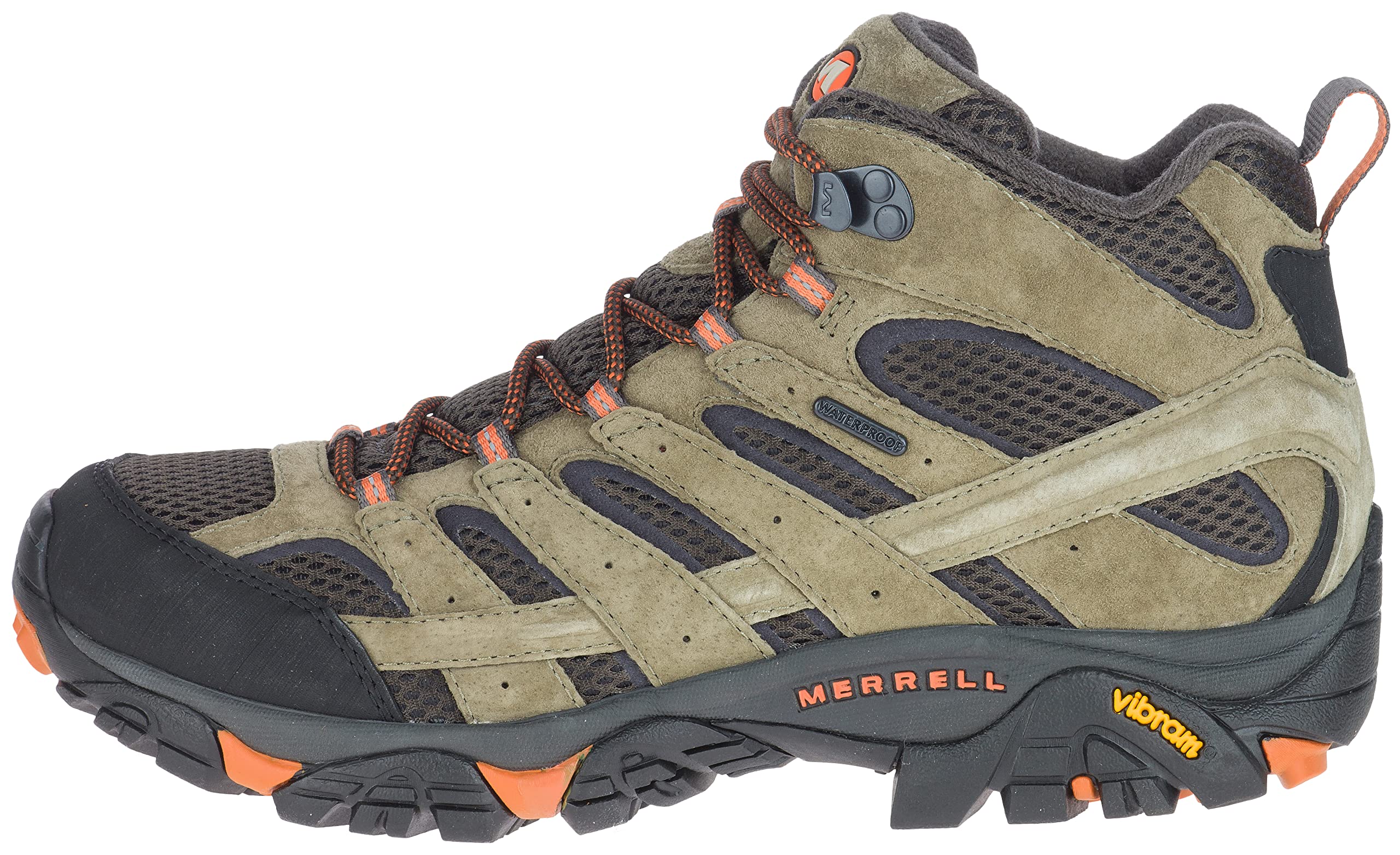 Merrell Men's Moab 2 Mid Waterproof Hiking Boots - Lightweight & Durable Outdoor Shoes for Trail Walking, Camping & Mountain Trekking