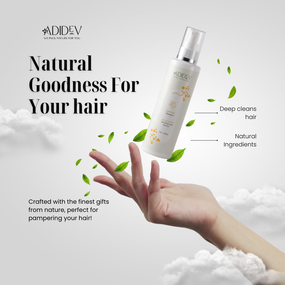 Keratin Protein Hair Shampoo for Damaged Hair - Repair & Strengthen Dry, Brittle Hair - Sulfate-Free & Paraben-Free - Perfect for Color-Treated & Chemically Processed Hair - Salon Quality at Home