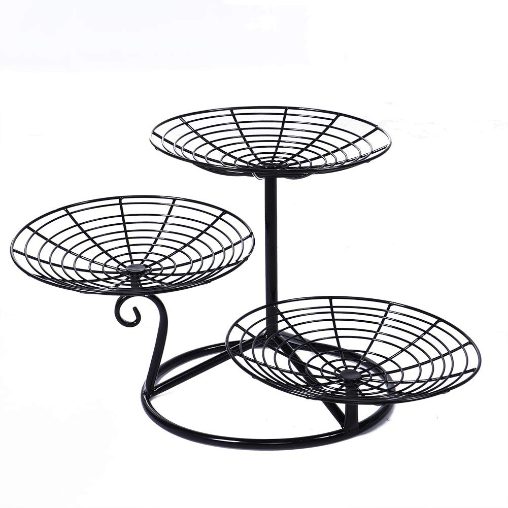 Alvinlite 3-Tier Fruit Basket Organizer - Stackable Storage Rack for Fruits, Vegetables & Kitchen Essentials - Perfect for Home, Living Room & Kitchen Decor (White) - Ideal for Small Space Organization & Healthy Snack Display