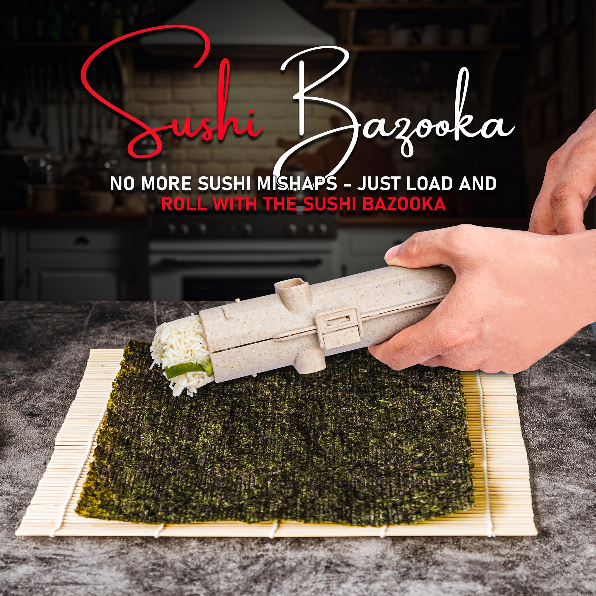 **22-in-1 Sushi Making Kit for Beginners – Sushi Bazooka, Roller, Bamboo Mat, Avocado Slicer, Knife, Mold, Chopsticks & Sauce Dishes – Perfect for Home Cooking, Parties & Japanese Cuisine Lovers**