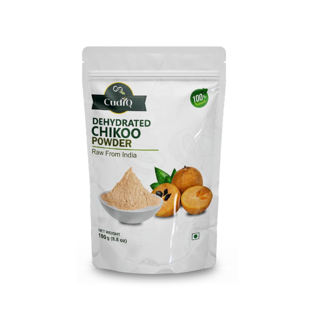 Organic Dehydrated Chikoo Powder 100g | Freeze-Dried Sapota Fruit Powder for Smoothies, Baking & Camping | Vegan, Gluten-Free Healthy Snack | Pantry Staple & Survival Food | Perfect for Travel, Hiking & Emergency Preparedness