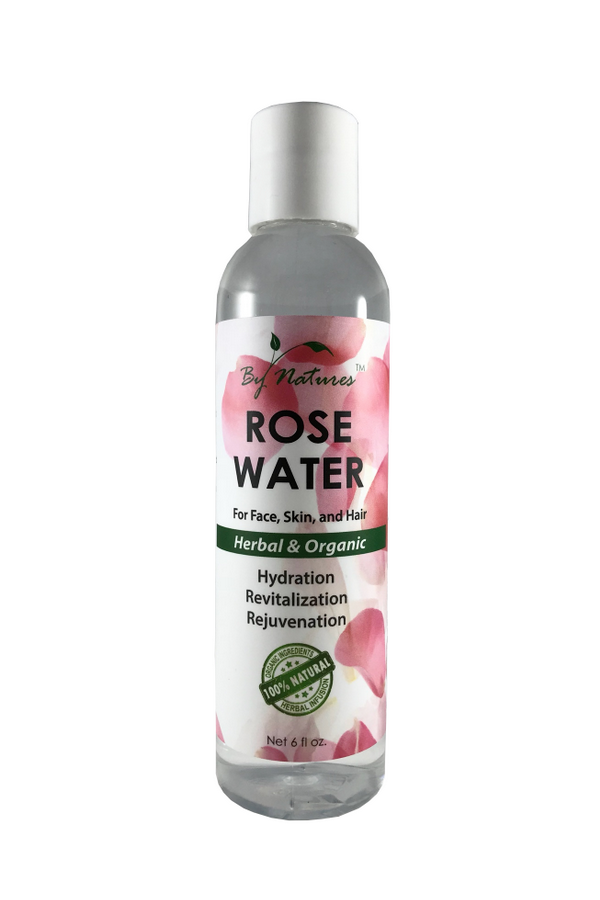 BY NATURE’S Organic Rose Water for Face, Skin & Hair – Herbal Hydrating Mist for Glowing Skin, Hair Care & Makeup Setting – Perfect for Daily Skincare & Spa Treatments