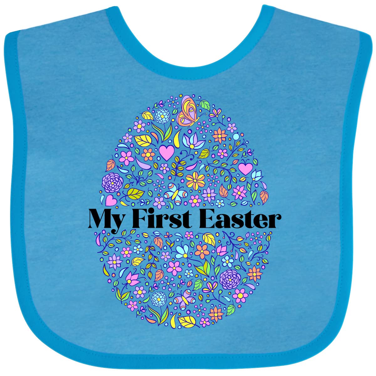 Inktastic My First Easter Egg Outfit for Girls - Adorable Baby Bib for Easter Photos & Celebrations - Perfect Gift for Newborns & Infants