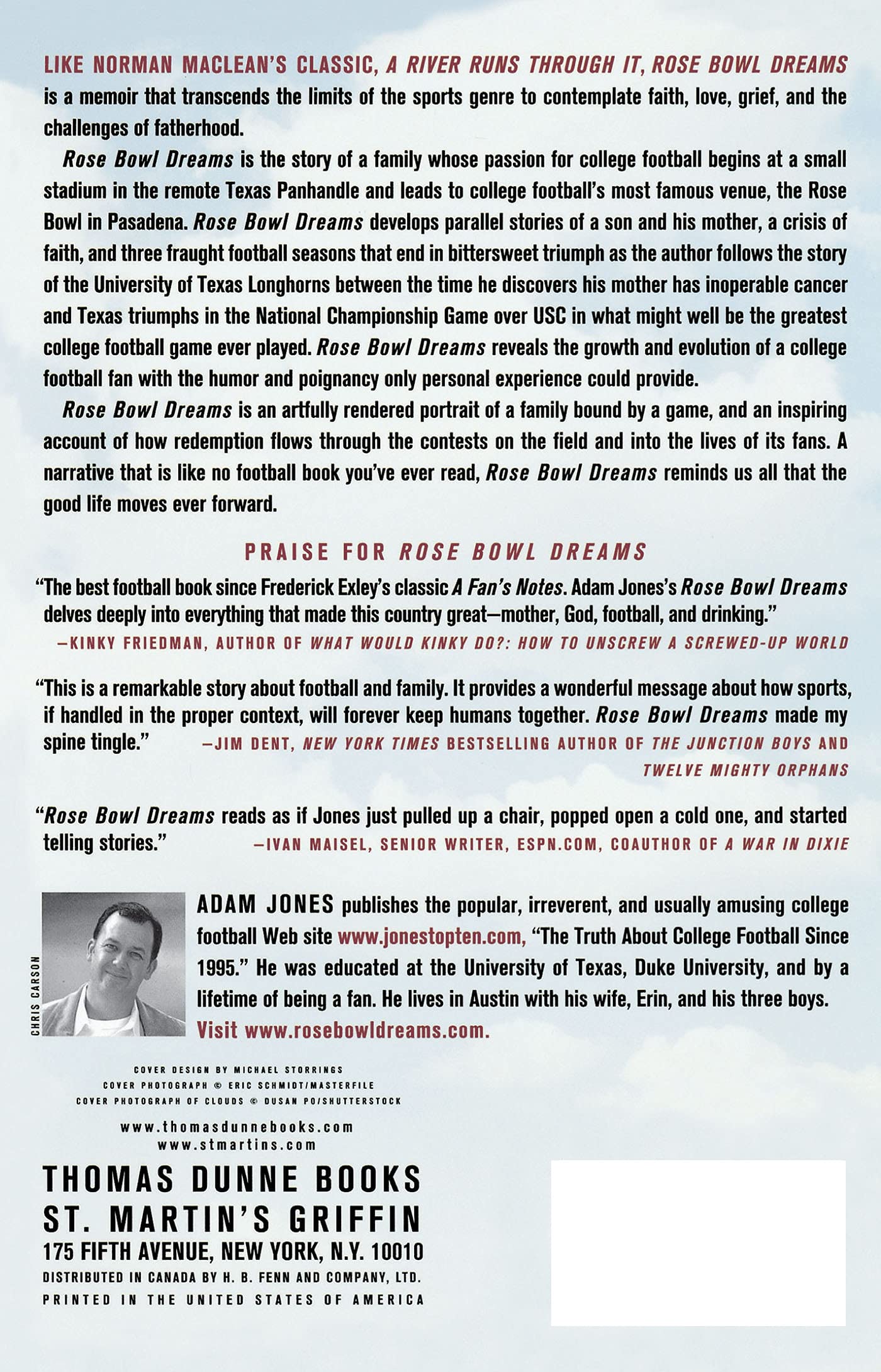 Rose Bowl Dreams: A Memoir of Faith, Family and Football - Inspirational Sports Biography for American Football Fans & Christian Readers