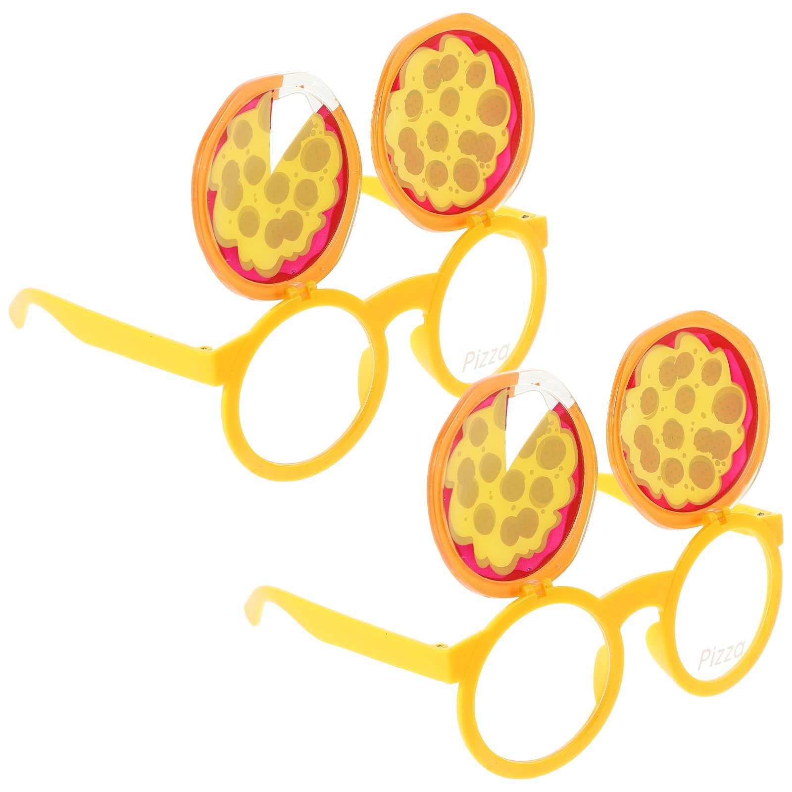 Funny Pizza Sunglasses (2 Pack) - Novelty Christmas Party Glasses for Kids & Adults - Holiday Costume Accessories & New Year Decorations - Perfect for Christmas Parties, Themed Events & Costume Contests