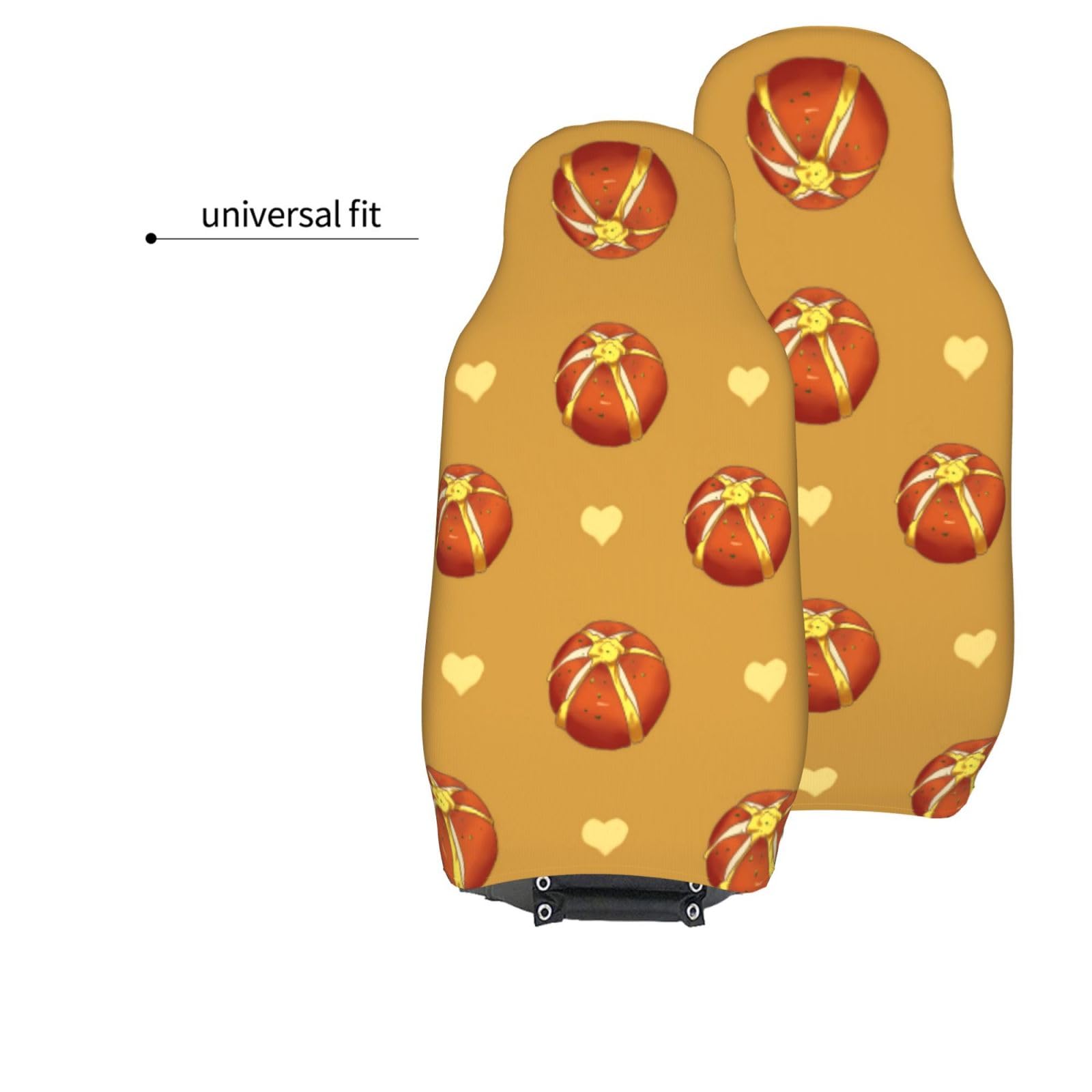 Universal Car Seat Covers for Cars, SUVs, Sedans & Trucks - Breathable Auto Front Seat Protector with Buttered Bread Design - Perfect for Daily Commute, Road Trips & Family Travel