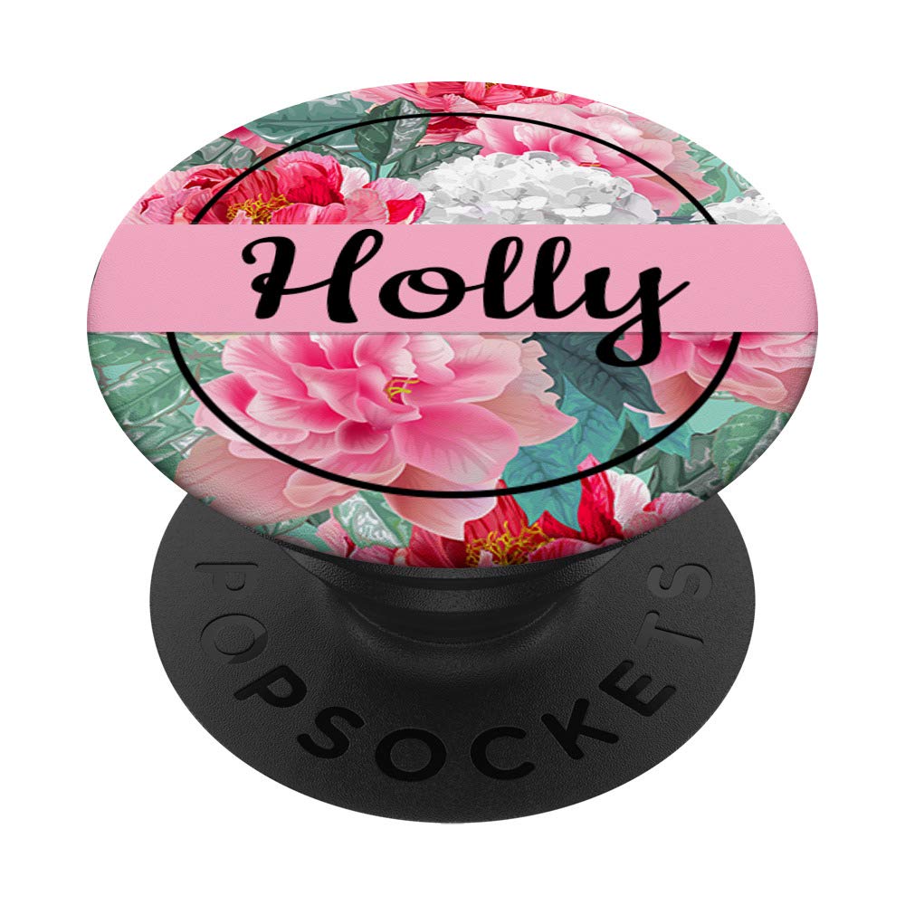 Holly Gift - Elegant Floral Monogram Rose in Pink, Black & White - Perfect for Weddings, Anniversaries & Home Decor
