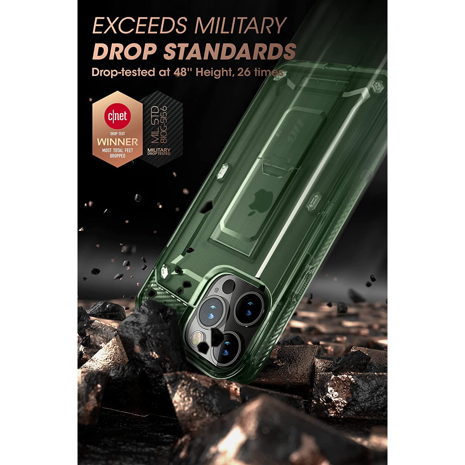 iPhone 14 Pro Max 6.7 Inch Unicorn Beetle PRO Rugged Case - Green Fog | Shockproof & Drop Protection | Perfect for Outdoor Adventures, Construction Work & Extreme Sports