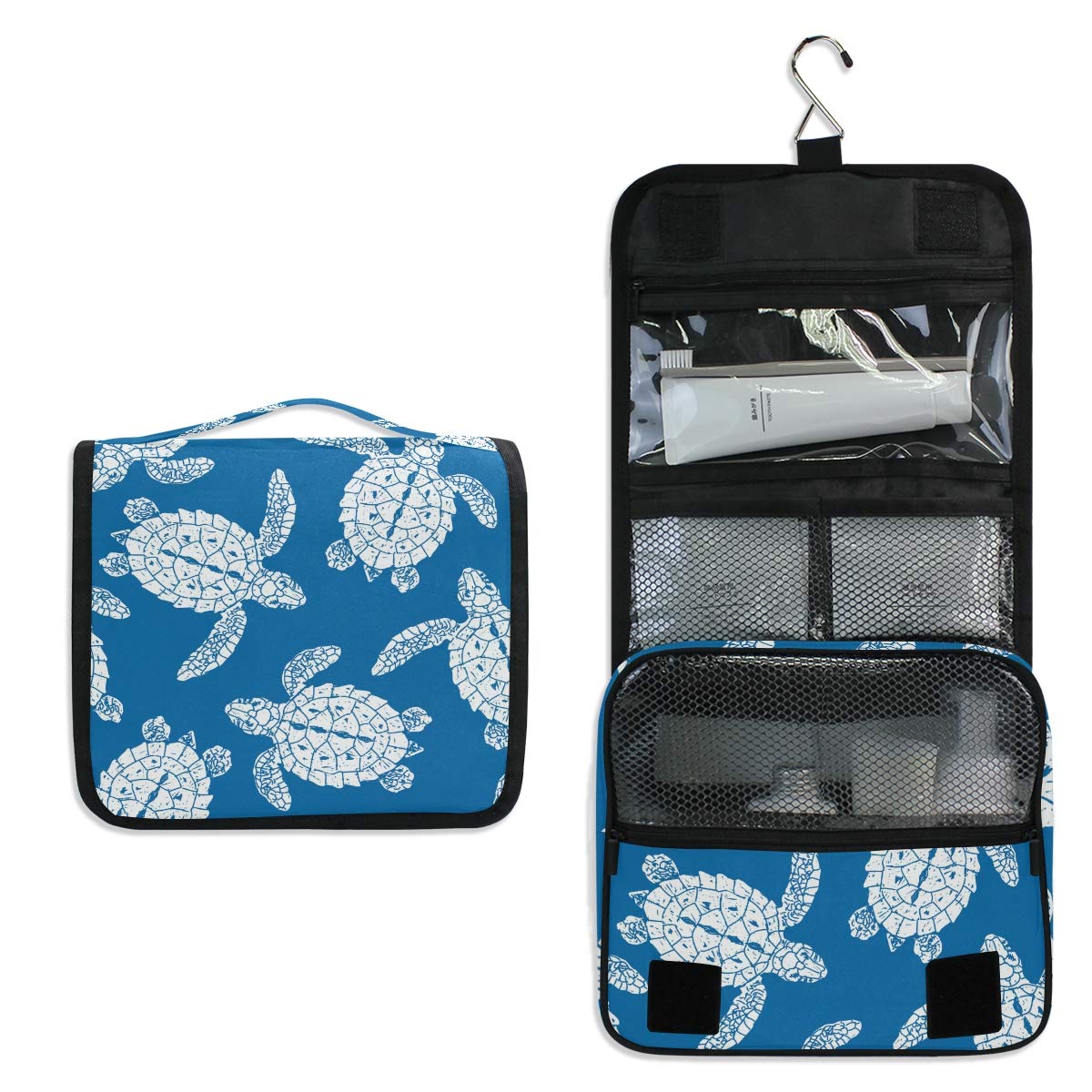 Waterproof Travel Toiletry Bag - Sea Turtle Cosmetic Pouch for Women, Perfect for Beach Trips & Showers