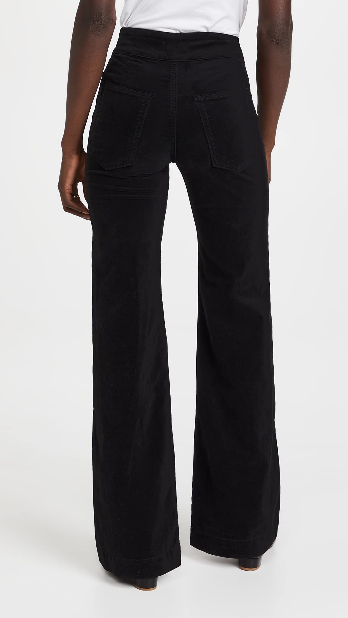 Women's Brighton Velvet Wide Leg Pants - Soft Stretchy High Waist Lounge Pants for Casual Wear, Work from Home & Relaxation