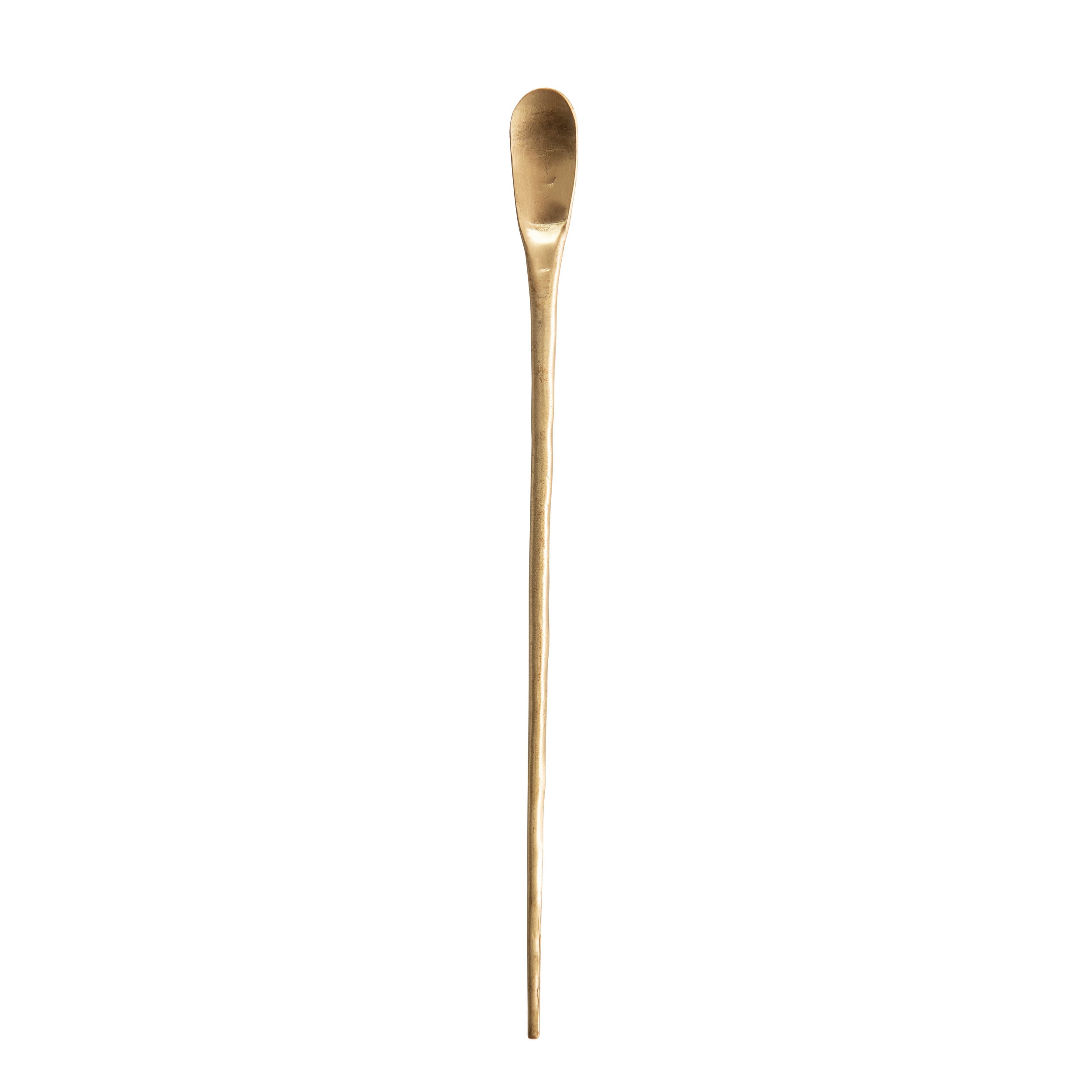 Premium Brass Cocktail Spoon - 9 Inch Bar Stirring Spoon for Mixing Drinks, Perfect for Cocktails, Iced Coffee & Home Bartending - Elegant Bar Accessories for Parties & Entertaining