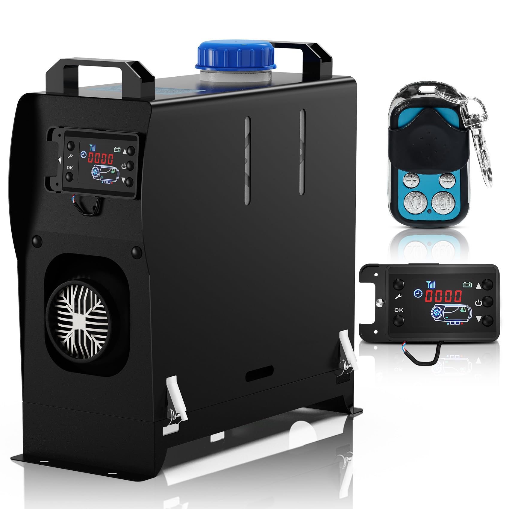 8KW Diesel Heater 12V/24V All-in-One Portable Air Heater with 5L Tank, Remote Control & LCD Display - for RV, Camping, Boats, Trucks & Indoor Use | Fast Heating, Energy Efficient, Quiet Operation | Perfect for Winter Camping, Road Trips & Off-Grid Living