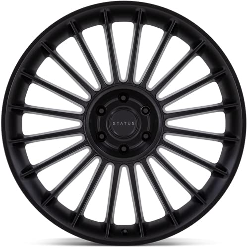 Status Wheels Venti 22x9.5 Inch Matte Black Alloy Wheel - 6x135mm Bolt Pattern, 25mm Offset - Perfect for Ford F-150, Expedition & Lincoln Trucks/SUVs - Durable Aluminum Construction for Off-Road & Street Performance