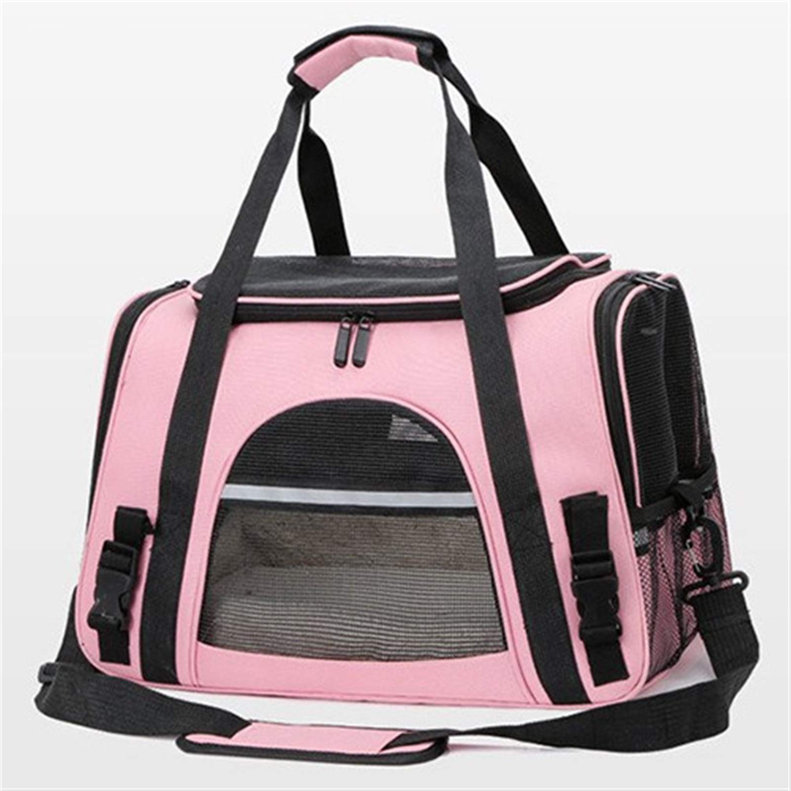 Portable Mesh Pet Carrier Backpack - Breathable Cat & Dog Travel Bag for Outdoor Activities, Hiking, and Vet Visits - Pink Pet Supplies