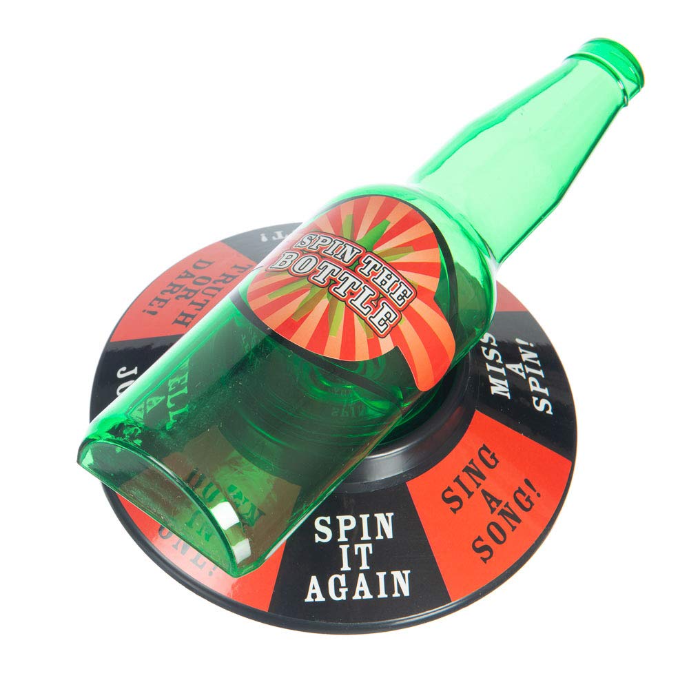 Funtime BA7500 Spin The Bottle Drinking Party Game for Adults - Fun Green Board Game for College Parties, Birthday Celebrations & Nightclub Events
