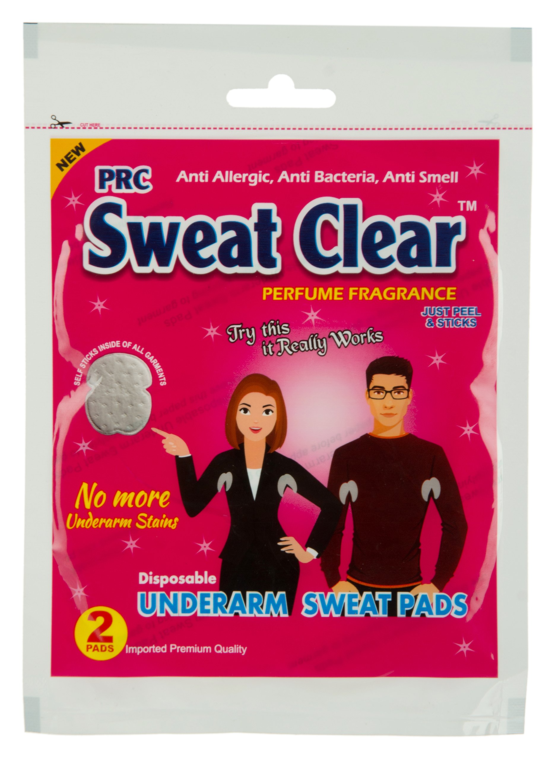 Disposable Underarm Sweat Pads for Women & Men - White Sweat Absorbing Pads (4 Count) - Stay Dry & Confident All Day for Workouts, Office & Special Events