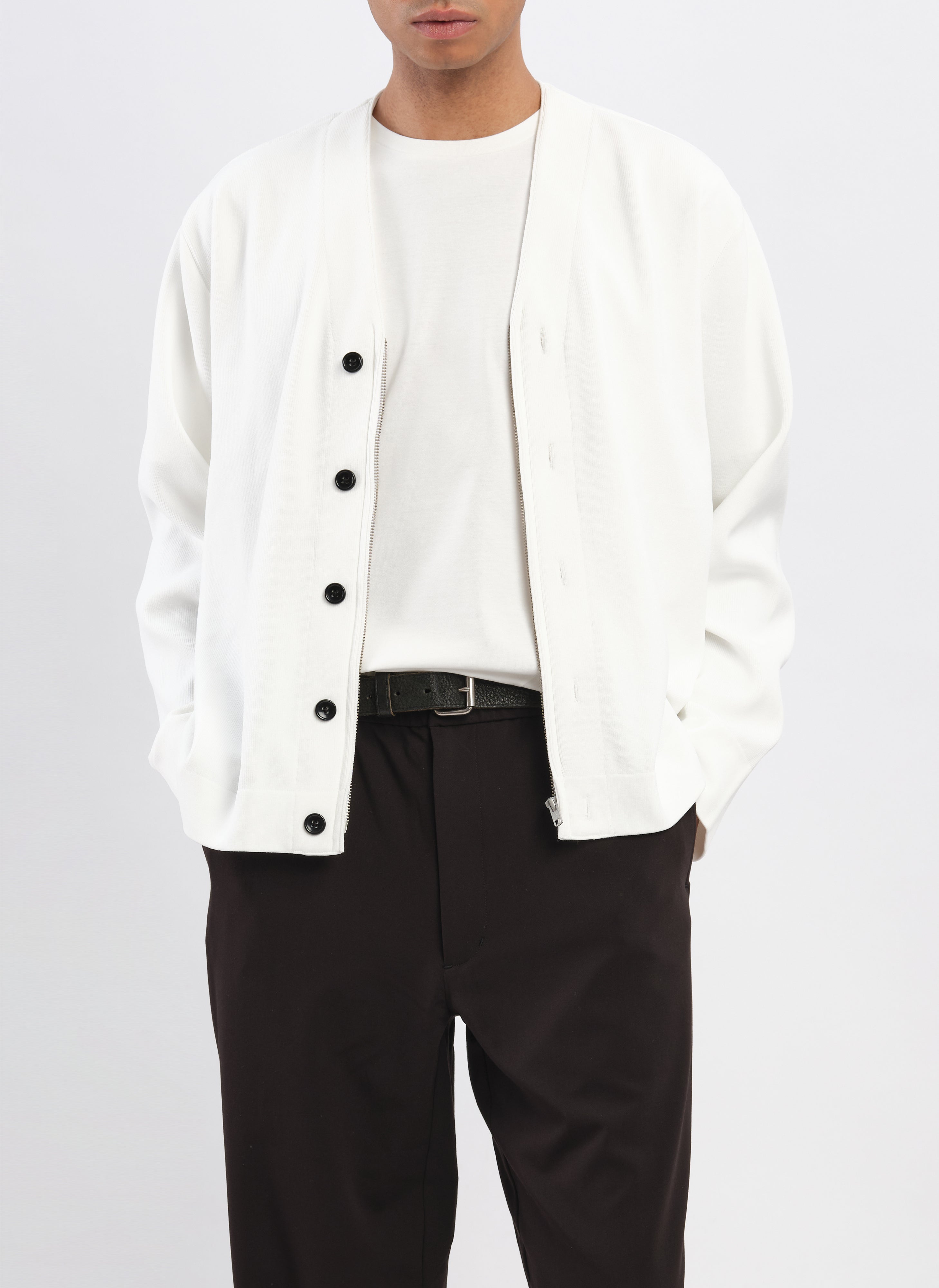 Stylish Polyester Business Knit Zipped Cardigan for Women - Perfect for Office Wear, Casual Outfits & Layering