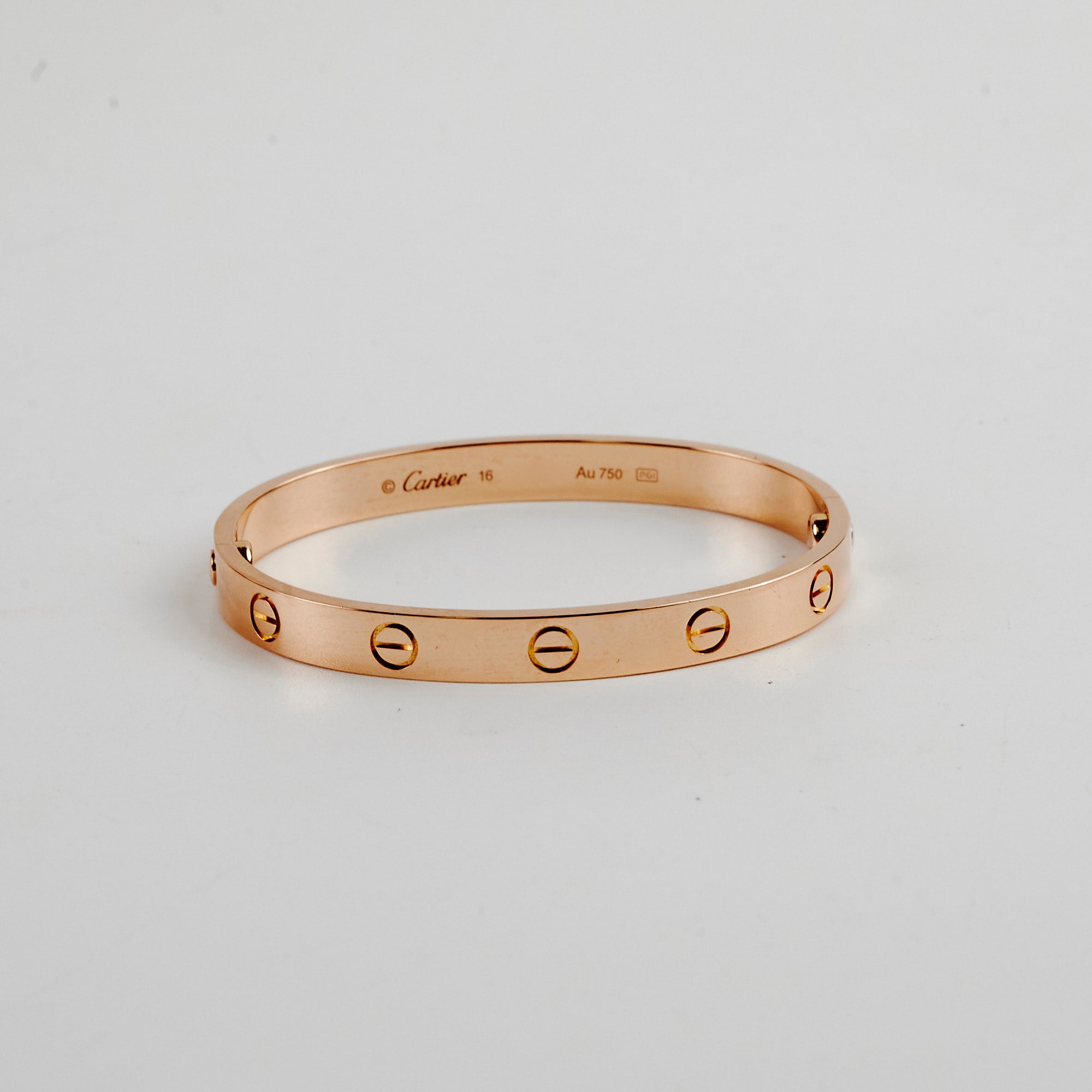 Cartier Love Bracelet 18K Rose Gold Size 16 - Luxury Jewelry for Women, Romantic Gift for Anniversary & Valentine's Day