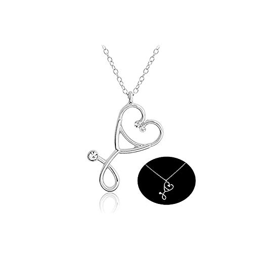 F-Silver Heart Nurse Necklace