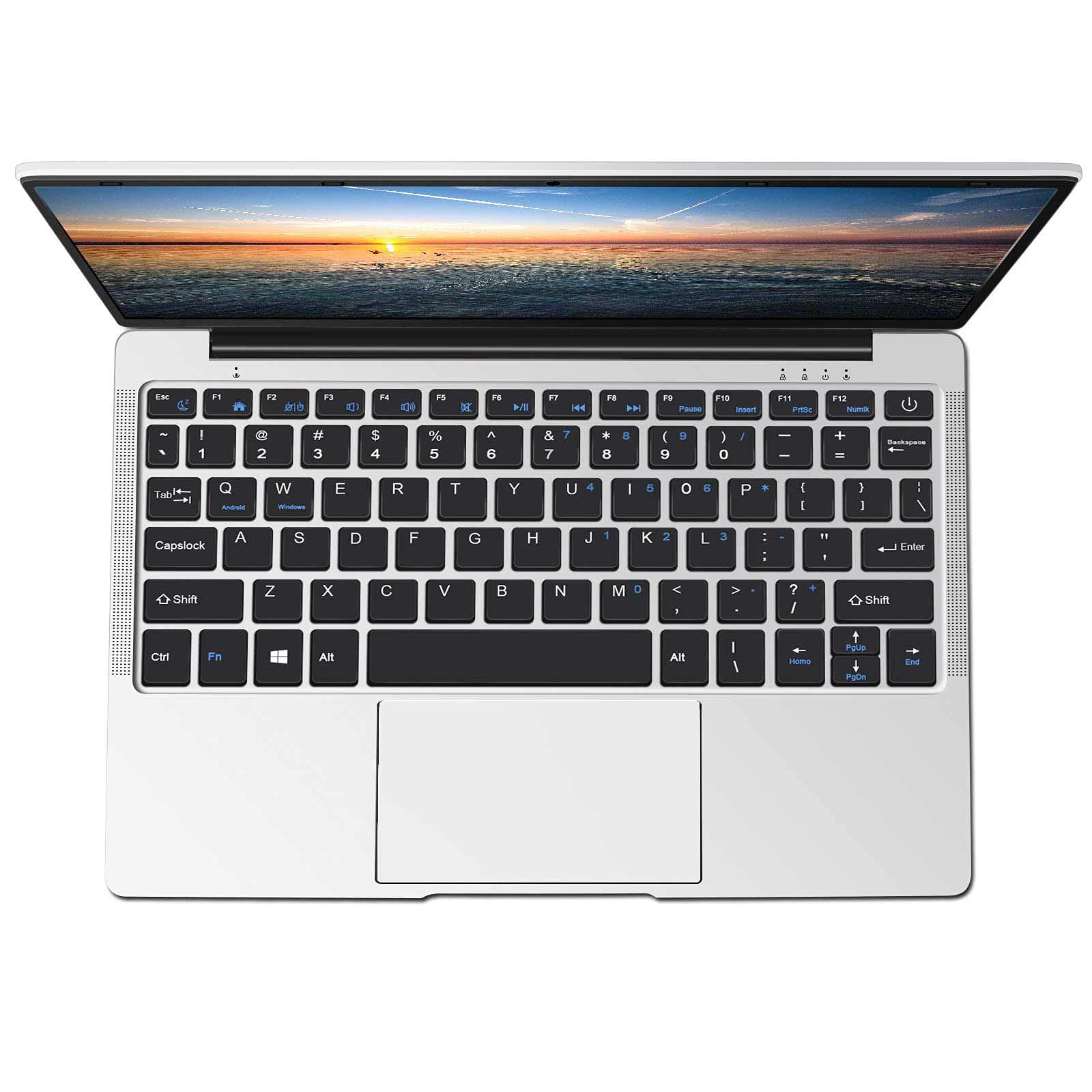 14.1 Inch FHD Laptop - 1920x1080 Windows 10 Notebook with 6GB RAM, 64GB SSD, Expandable Storage up to 1TB, WiFi, Bluetooth, HDMI, Webcam & Wireless Mouse - Perfect for Work, Study & Entertainment (Gray)
